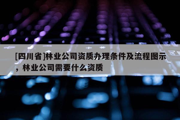 [四川省]林业公司资质办理条件及流程图示，林业公司需要什么资质