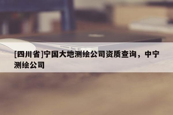 [四川省]宁国大地测绘公司资质查询，中宁测绘公司