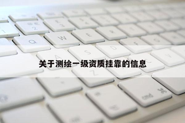 关于测绘一级资质挂靠的信息